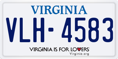 VA license plate VLH4583