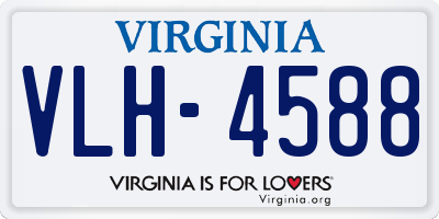 VA license plate VLH4588