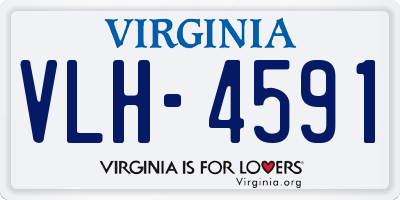 VA license plate VLH4591