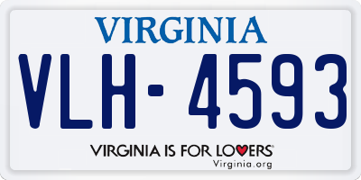 VA license plate VLH4593