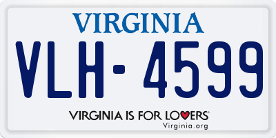VA license plate VLH4599