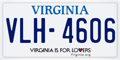 VA license plate VLH4606