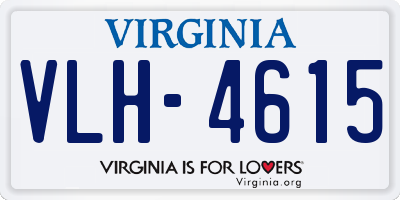 VA license plate VLH4615
