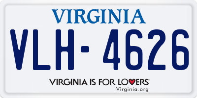 VA license plate VLH4626