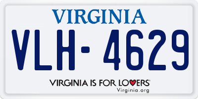 VA license plate VLH4629