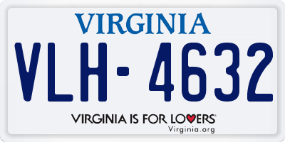 VA license plate VLH4632