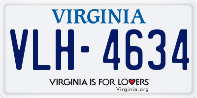 VA license plate VLH4634