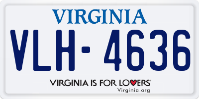 VA license plate VLH4636