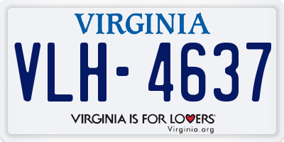 VA license plate VLH4637