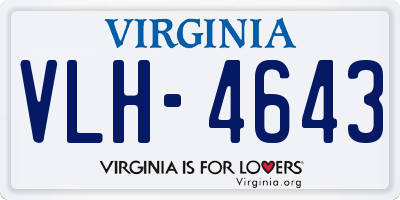 VA license plate VLH4643