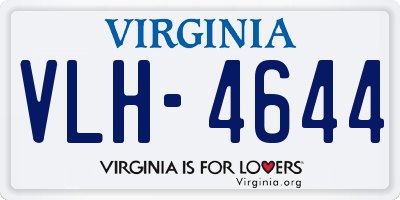 VA license plate VLH4644