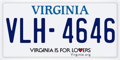 VA license plate VLH4646