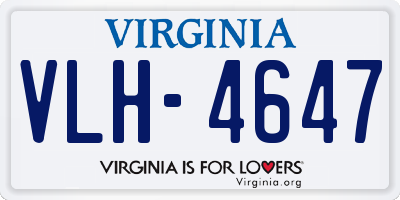VA license plate VLH4647