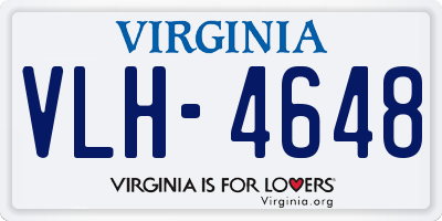 VA license plate VLH4648
