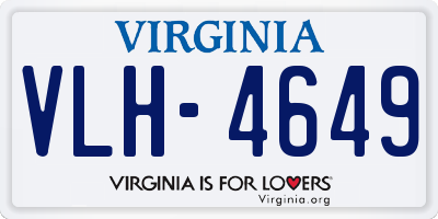 VA license plate VLH4649