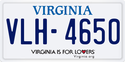 VA license plate VLH4650