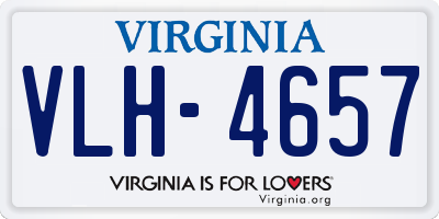VA license plate VLH4657
