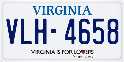 VA license plate VLH4658
