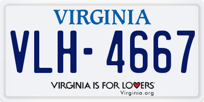 VA license plate VLH4667