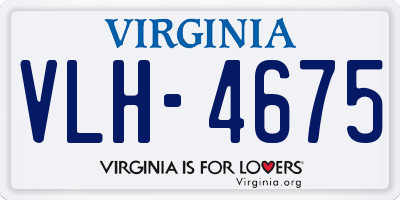 VA license plate VLH4675