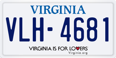VA license plate VLH4681