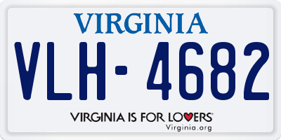 VA license plate VLH4682