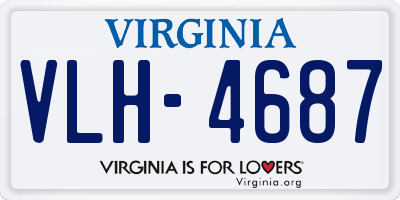 VA license plate VLH4687