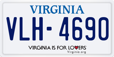 VA license plate VLH4690