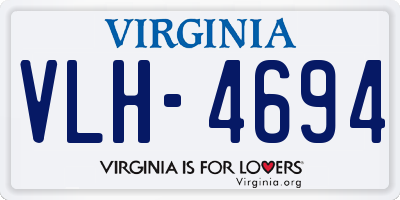 VA license plate VLH4694