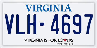 VA license plate VLH4697