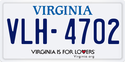 VA license plate VLH4702