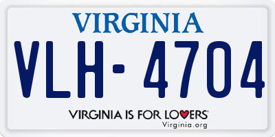 VA license plate VLH4704