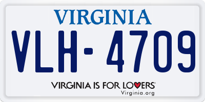 VA license plate VLH4709