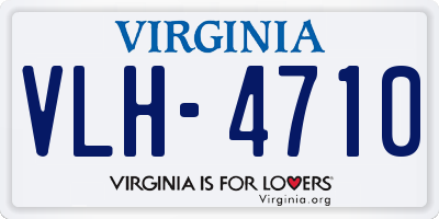 VA license plate VLH4710