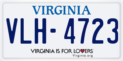 VA license plate VLH4723