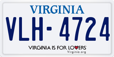 VA license plate VLH4724