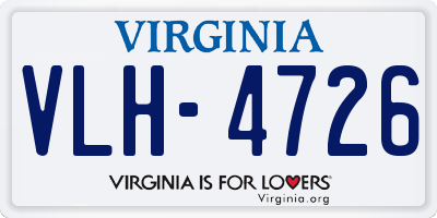 VA license plate VLH4726