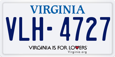 VA license plate VLH4727