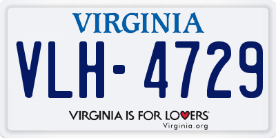 VA license plate VLH4729