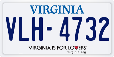 VA license plate VLH4732