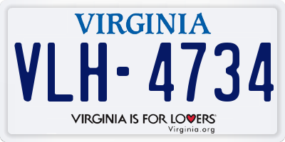 VA license plate VLH4734