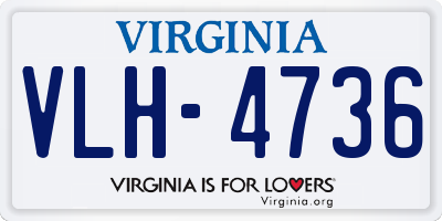 VA license plate VLH4736