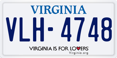 VA license plate VLH4748