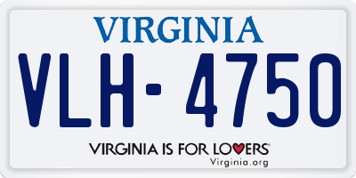 VA license plate VLH4750