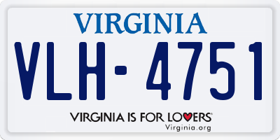 VA license plate VLH4751