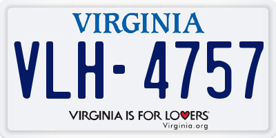 VA license plate VLH4757
