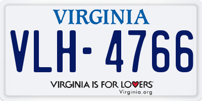 VA license plate VLH4766