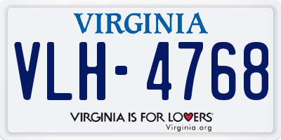 VA license plate VLH4768