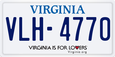 VA license plate VLH4770