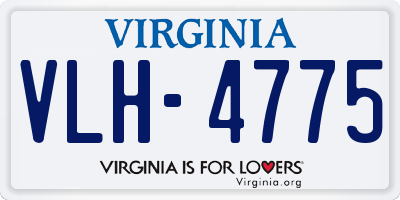 VA license plate VLH4775